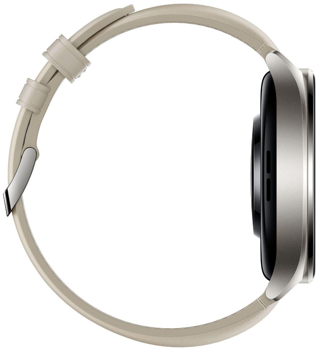 Смарт-часы Xiaomi Watch 2 серый с белым кожаным ремешком BHR9306GL